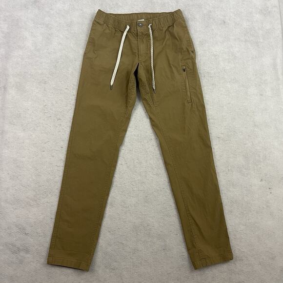 Vuori Ripstop Climber Pants Mens M Khaki Drawstring Performance Hiking Joggers - Picture 1 of 12